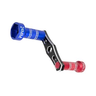 Imagem de Dynwave Atualização de chave de porca de roda RC, chave de luva de porca sextavada de 17 mm 24 mm para carro RC em escala 1/8 1/10 faça você mesmo, Vermelho Azul