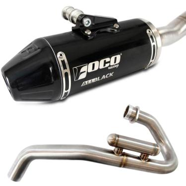 Imagem de Escapamento Curva + Ponteira Foco Racing F1 CRF 300F All Black