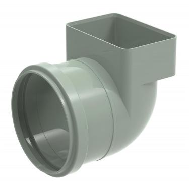 Imagem de Joelho 90° Transição Aquapluv Esgoto Retangular 100X65X100mm - 32196071 - TIGRE