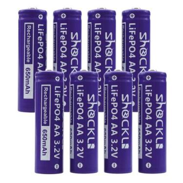 Imagem de Bateria recarregável com Shockli AA 3.2V LiFePO4 650mAh - funkawa