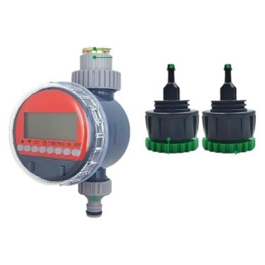 Imagem de BYYINGSUS Válvula esférica temporizador de irrigação A-utomatic LCD regador eletrônico de tanque de água irrigador para estufa de jardim doméstico (temporizador de válvula de esfera-c)