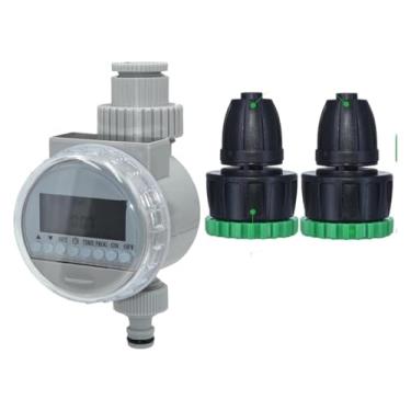Imagem de BYYINGSUS Garden Solar Battery Powered Temporizador de irrigação por gotejamento Irrigação por gotejamento Sistema de controle eletrônico A-utomatic (temporizador LCD solar-d)