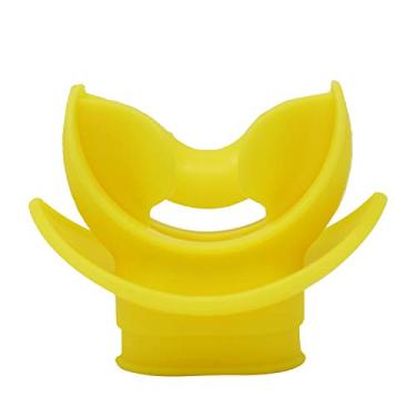 Imagem de Scuba-Choice Bocal de silicone regulador de mordida confortável com protetor labial, amarelo