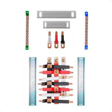 Imagem de Kit Barramento Trifásico 100A para 14 Circuitos com Termo Retrátil - Z
