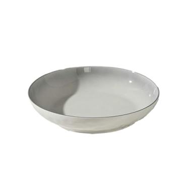 Imagem de Pratos de mesa personalizados para uso doméstico simples de pedra colorida cinza claro - prato de arroz de 20 cm