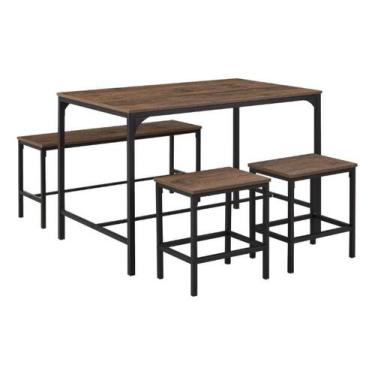 Imagem de Conjunto De Bar 7 Pecas Mesa E 6 Cadeiras Amana - Brazil Home Collecti