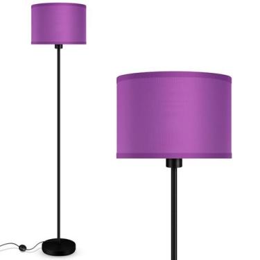 Imagem de Luminária de chão AUQUEE 150 cm Purple Shade Black Base E26