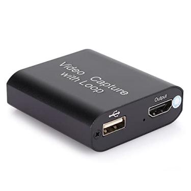 Imagem de XUXHOU Cartão Preto Com USB 2.0 Collector Loop Real Transmission Time Video Recording 4K Entrada 1080p Edição de Transmissão Ao Vivo/gravação de Vídeo/educação (Preto)