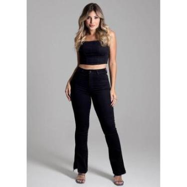 Imagem de Calça Sarja Sawary Reta - 275006 - BLACK 46-Feminino
