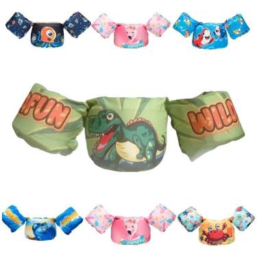 Imagem de Colete Flutuador Infantil Salva Vidas Não Fura Dinossauro