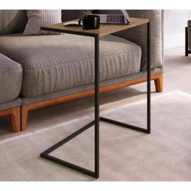 Imagem de Mesa Lateral Aço 27886 Linha Tube Vermont Preto Artesano Ver - ARTESAN
