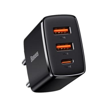 Imagem de Carregador de Parede Baseus Compact Quick Charger 2U+C 30W Preto
