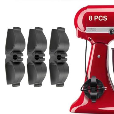 Imagem de Organizador de cabos para eletrodomésticos, pacote com 3 unidades, organizador de cabos, organizador de fios para misturadores de eletrodomésticos, preto