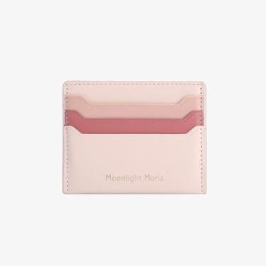 Imagem de Porta-cartões Carteira PU Universal Ultra Fina Pacote de Identidade Portátil Multi-Card Slot Organizador de Cartões de Viagem Masculino (Rosa)