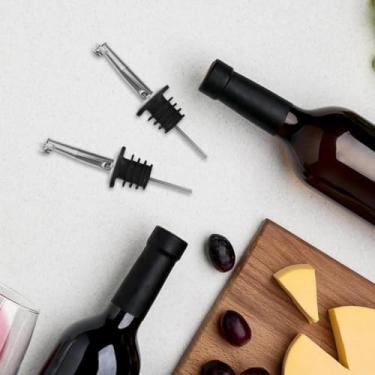 Imagem de Conjunto de 4 bicos de garrafa de azeite de oliva - Transforme facilmente suas garrafas em dispensadores de xarope de vinagre de licor ou óleos