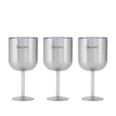 Imagem de Kit 3 Taças para Gin - 530ML - Shellmo, INOX ESCOVADO