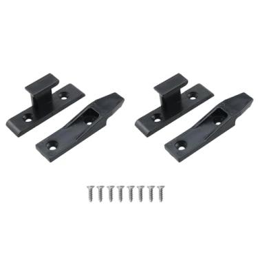 Imagem de HJGarden 2 conjuntos de conectores de placa de madeira fivela de conexão de plástico montagem de suspensão de móveis montagem rápida painel de montagem suporte de junta para colunas romanas armários