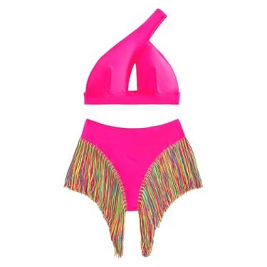 Imagem de Deevoka Biquíni feminino Conjunto de roupas de banho elegante para atividades aquáticas piscina de férias, S