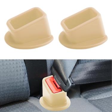 Imagem de Suporte de fivela de cinto de segurança de 2 peças, reforço de fivela de cinto de segurança traseiro de carro de silicone para fácil acesso, fixador de cinto de segurança, capa de proteção de fivela