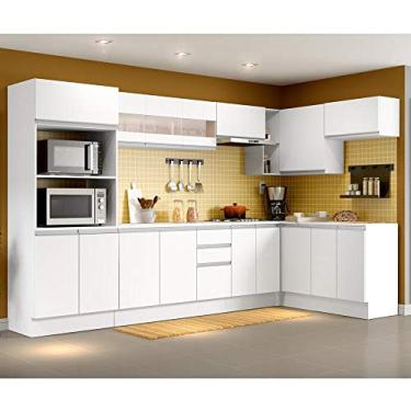 Imagem de Cozinha Modulada de Canto Madesa 100% MDF - Branco