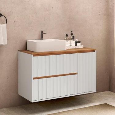 Imagem de Gabinete de Banheiro 2 Portas 1 Gaveta 100cm Toronto Yescasa