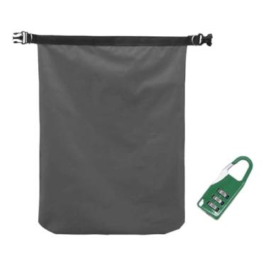 Imagem de FJMQHU Bolsa para Guardar Capacete, 50 X 70 Cm, com Cadeado de Combinação, à Prova de Poeira, Leve E com Fivela, para Homens E Mulheres, Cinza