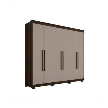 Imagem de Guarda-roupa Casal Itália 6 Portas 100% Mdf Salleto Savana/off White