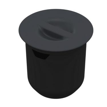 Imagem de Lixeira Embutir Arquitech 27x27 8l Cinza grafite 050704004