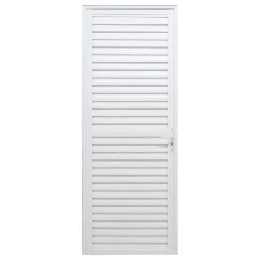 Imagem de Porta de Giro com Veneziana Caribe 215x80cm Direita Vedada Branca - 1065-3022 - JAP