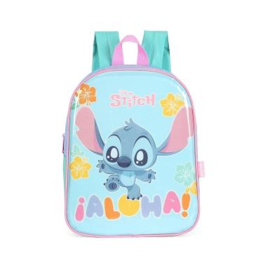 Imagem de Mochila Escolar Stitch Verde De Costas Fofinha Luxcel