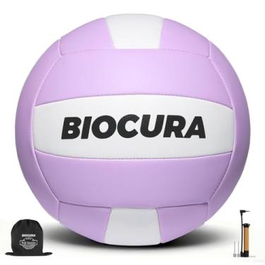 Imagem de BIOCURA Voleibol macio – Bolas de vôlei de poliuretano tamanho 5 oficiais à prova d'água para jogos internos e externos, treinamento, jogos, perfeita para meninas, jovens e adultos - ideal para praia