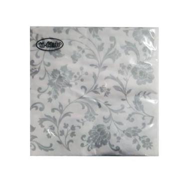 Imagem de Guardanapo de Papel Flor Prata Ti-Flair 33x33cm