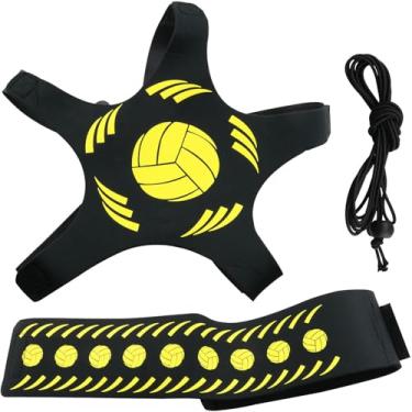 Imagem de DGZZI 1 conjunto de equipamento de treinamento de vôlei individual para controle de bola inclui alça de retenção de bola cinto elástico para iniciantes e profissionais treino de rebote