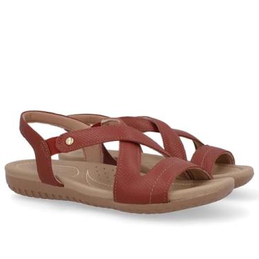 Imagem de Usaflex, Sandália Rasteira Feminina Usaflex Couro Marrom R1804168 Tamanho:37;Cor:Marrom