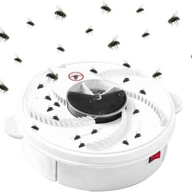 Imagem de Armadilha Eletrônica para Moscas, USB, Plástico Branco, 20cm x 7.5cm, Silenciosa, Design Moderno para Uso Interno, Eliminação Total sem Químico