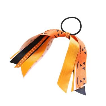 Imagem de Shakven Elásticos de cabelo de Halloween,Scrunchies de Halloween | Laço de cabelo longo com de abóbora - Faixas elásticas de cabelo, suportes de rabo de cavalo, elásticos de cabelo para crianças