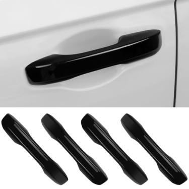 Imagem de BILOPER Capa de maçaneta de porta compatível com Honda Accord CR-V HR-V 2023-2026 e Civic 2022-2026 acessórios de 11ª geração protetor de maçaneta preto brilhante 4 peças