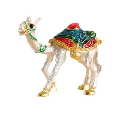 Imagem de oshhni Estatueta de Fofa, Ornamento Vintage, Decoração do Deserto, Caixa de Joias Esmaltada para Organizar Anéis e Brincos, Porta-Bijuterias, Branco