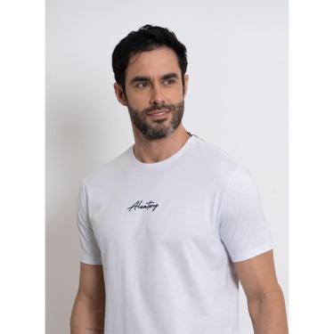 Imagem de Camiseta Lisa Aleatory Assinatura Branca-Masculino