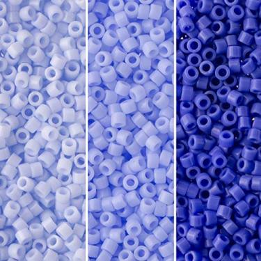 Imagem de Miyuki Conjunto de contas de sementes Delica: Tamanho 11/0, Coleção Palette DB1137, DB1138, DB1497 - 3 tubos de 7,2 gramas ea