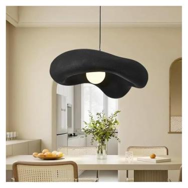 Imagem de Lustre moderno de 45 cm em estilo japonês Wabi-Sabi, luminária pendente criativa com altura ajustável e base G9 para cozinha, sala de jantar, sala de estar e bar (lâmpada não incluída).