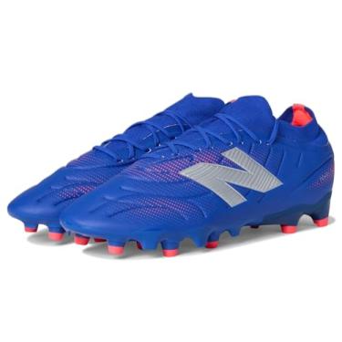 Imagem de Chuteira Campo New Balance Tekela Team Low Laced FG V5 Unissex (Azul/Rosa, BR, Adulto, Numérico, 40)