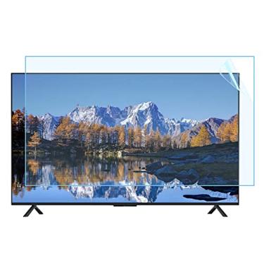 Imagem de Protetor de tela de TV antiluz solar para a maioria das TVs de 43/55/60/65 polegadas, antiluz azul, superfície fosca antirreflexo, reduz a película protetora de reflexão, cobertura total
