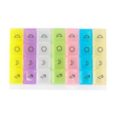 Imagem de Porta Comprimido 7 Divisórias Diária Quadrado Premium, Porta Comprimido Semanal Separado Manhã Tarde e Noite Com Imagens, Divisórias Removíveis, Felix Magazine