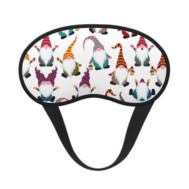 Imagem de Máscara de dormir blackout com estampa de gnomos engraçados de Natal, máscara para os olhos, macia, leve, para dormir, meditação, viagem, ioga