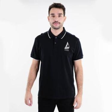 Imagem de Camisa Polo Colcci Veleiro Preto e Branco - Masculino-Masculino
