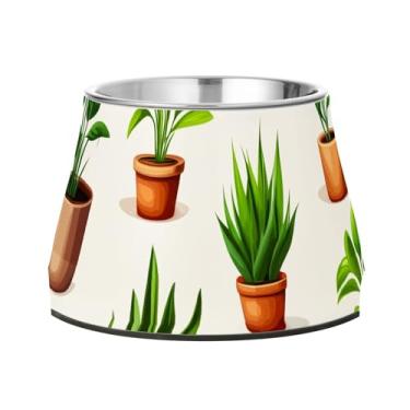 Imagem de Burbuja Tigela de aço inoxidável para comida e água, antiderrapante para cães médios e gatos, 590 ml