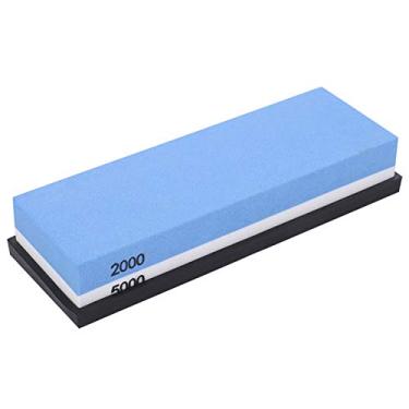 Imagem de Hyuduo Pedra de Amolar de Faca, Pedra de Amolar de Dupla Face 2000/5000 Com Base Antiderrapante, de de Alumina Fundida Branca para Cozinha Doméstica e Uso Profissional
