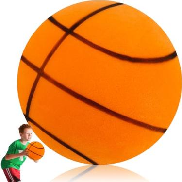 Imagem de Bola de basquete silenciosa, bola de espuma de treinamento interno de 24 cm, basquete silencioso, drible interno, fácil de segurar, espuma leve e silenciosa, basquete de espuma silenciosa resistente a