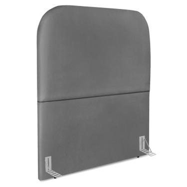 Imagem de Cabeceira Solteiro 90 Cm Com Frame Alana Corino Cinza Artte Cinza